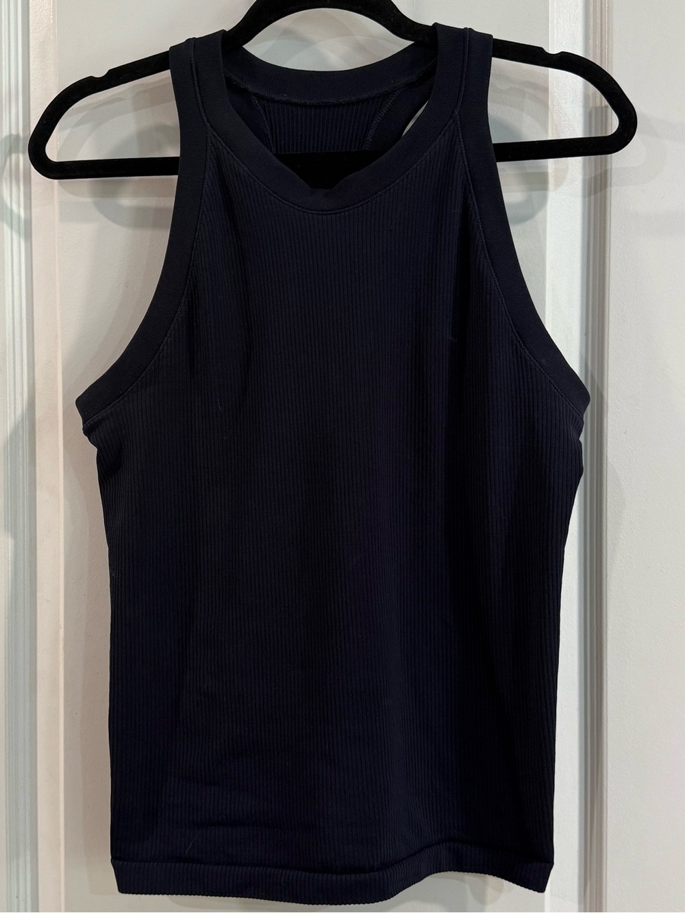 Athleta Black Ribbed Racerback Tank - Picture 2 of 3